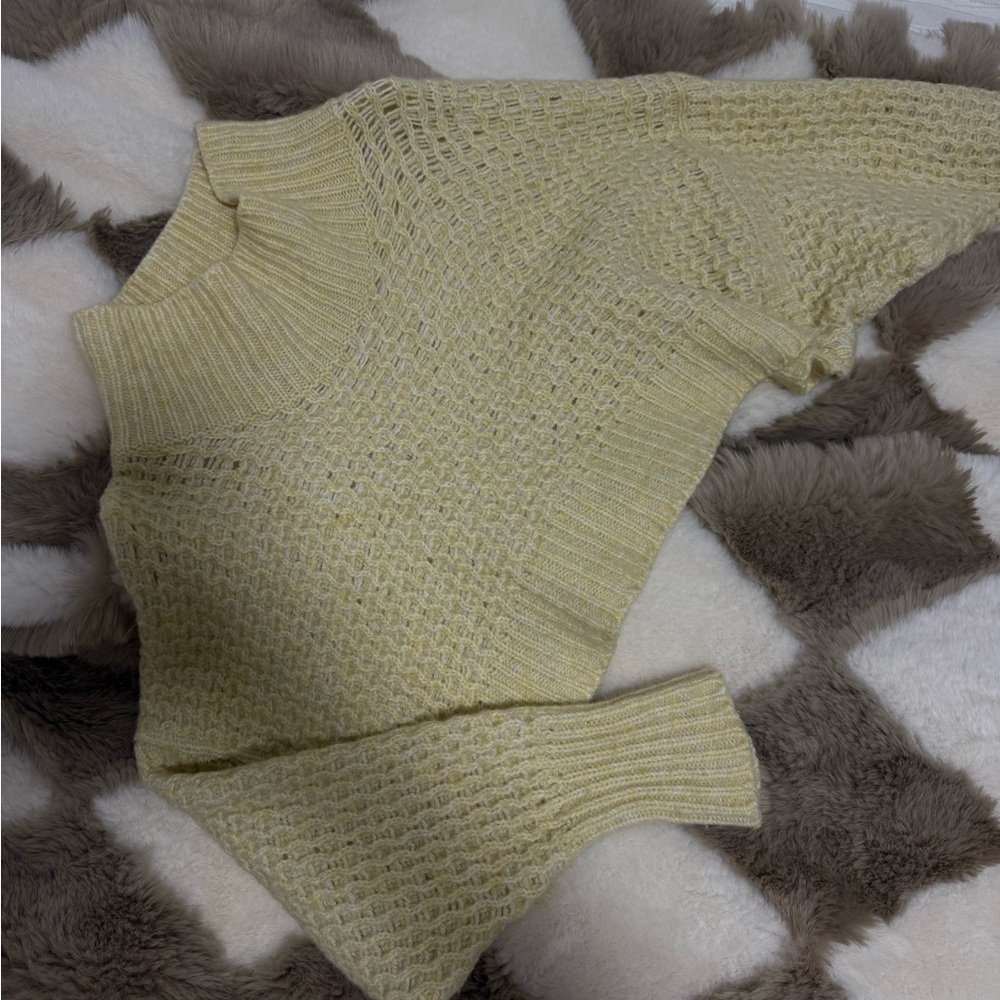 Cropped Butter Yellow Sweater